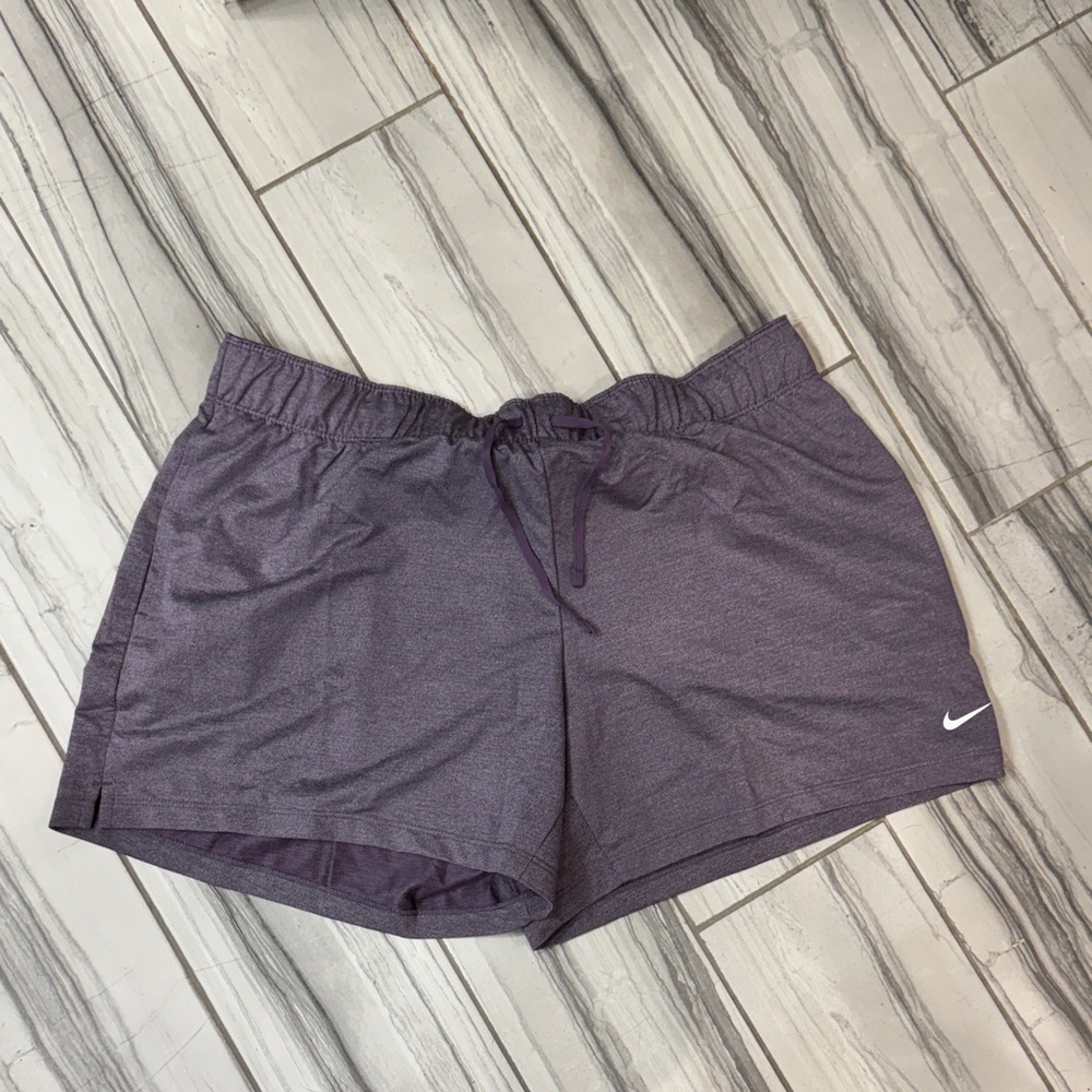 Nike Women's Heathered Purple Athletic Shorts